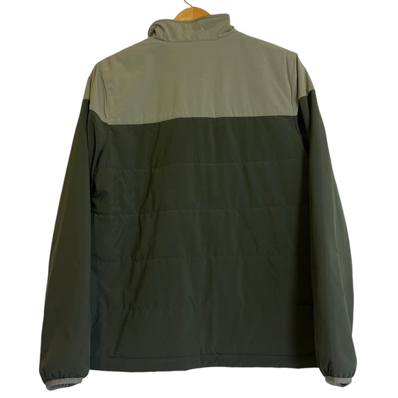 L.L. Bean Size Medium Insulated Primaloft 1/2 Zip Green Pullover - Picture 2 of 7